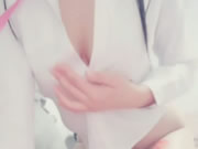 完璧な中国の女の子のピンクのディルドとワックスドロップ